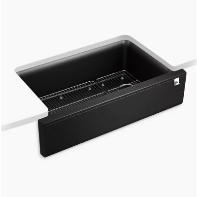 كوهلر مغسلة مطبخ مستطيل | مجموعة كارين | 86.4 × 53.8 سم | أسود