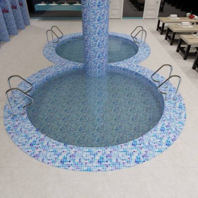 Blue mosaic pools