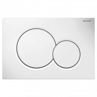 Geberit Sigma 01 | Round Dual-Flush Actuator Plate | Alpine White