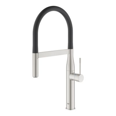 Grohe High Spout Professional Kitchen Mixer | Essence Collection | 1/2 Inch | Super Steel